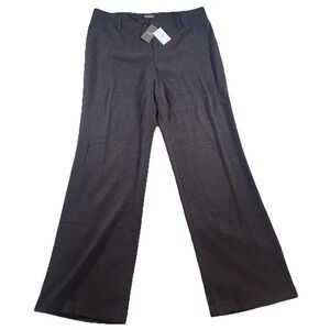 J Jill Pants Women's Dark Brown Pull On Wide Leg Work Career 14 $89 Retail